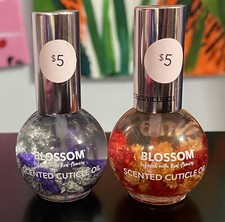 2x Blossom Scented Cuticle Oil Cranberry Spice Hot Cocoa Infused Real Flowers