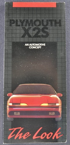 1988 Plymouth X2S Concept Car Folder Laser Coupe Mitsubishi Excellent Original