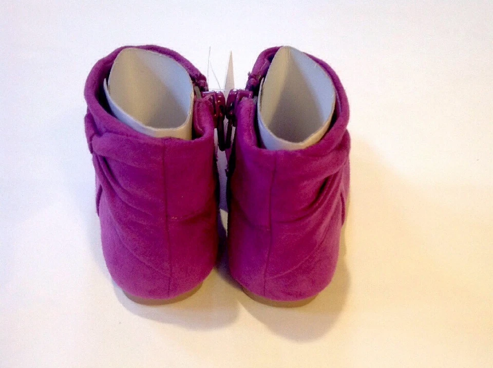 NWT Gymboree Toddler Girl Purple Faux Suede Short Boots SZ 04 *38 - Image 4 of 4