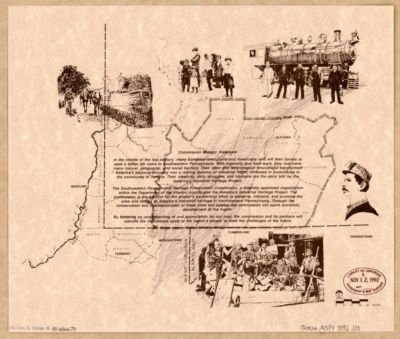 20'' x 24'' 1992 Map Of Altoona Region Of Southwestern Pennsylvania Commission