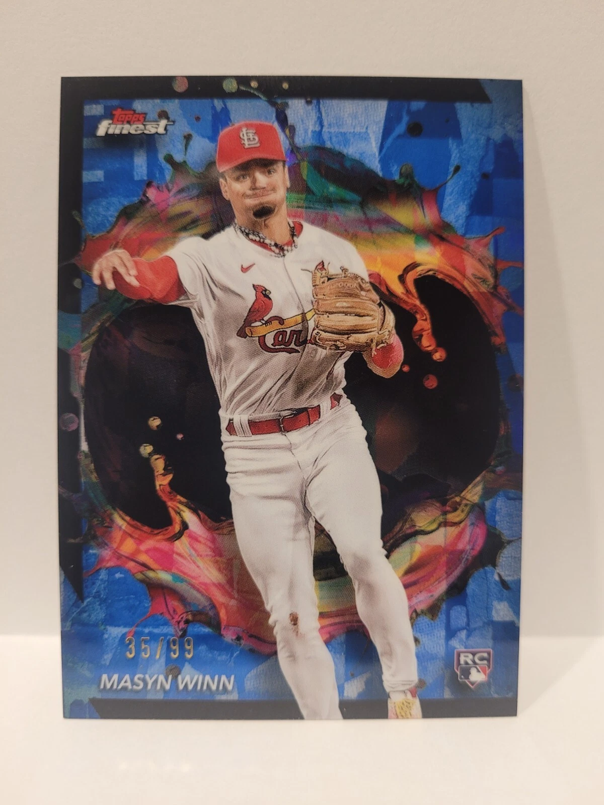 Masyn Winn 2024 Topps Finest Blue Refractor 212 RC 35/99
