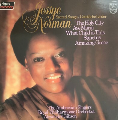 JESSYE NORMAN - SACRED SONGS - 12'' LP PHILIPS  RECORDS 6514 151 VG+/VG+