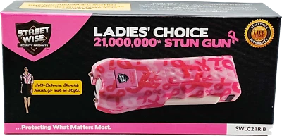 STREETWISE SECURITY PRODUCTS Streetwise Ladies' Choice 21,000,000 Stun Gun Pink Ribbon + Safety Pin