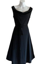 EXPRESS  BLACK SLEEVELESS  SIMPLE ELEGANT DRESS  COWL NECK  SZ 9/10 GORGEOS NEW