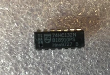 74HC132N IC LOGIC QUAD GATE 2-INPUT HC-CMOS PLASTIC DIP 14-PIN (LOT OF 5)