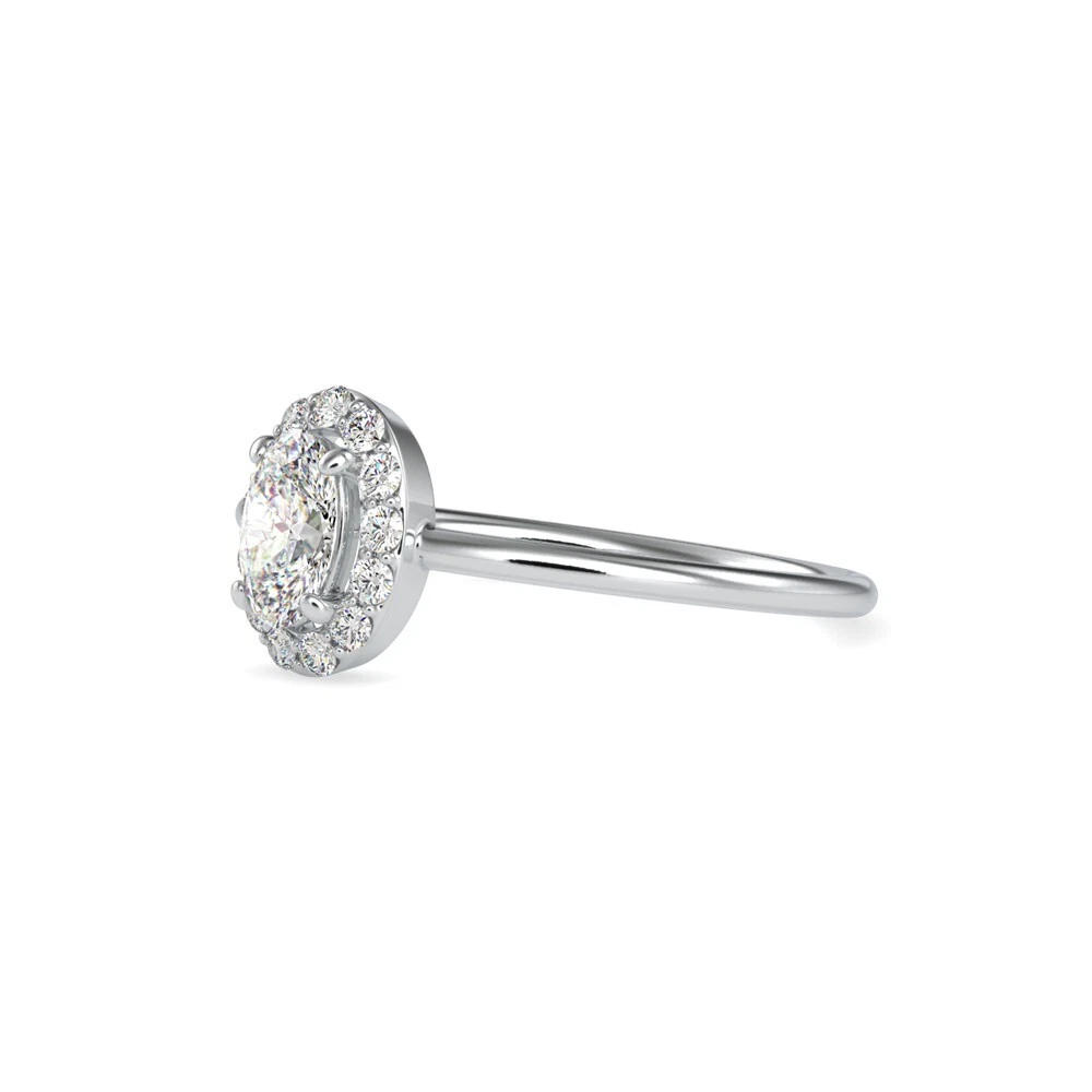 0.47ct IGI Certified Lab Grown Diamond Engagement Ring Oval Cut 14K Gold image-4