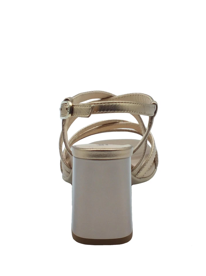 NeroGiardini E410232D Laminato Sandalo Sandali Eleganti per Donna in pelle con t - Immagine 3 di 3