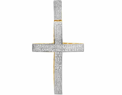 Pendentif Ourson En Diamants 1,04 Carats Or Jaune 10K - Pierres Rondes H-I - Cadeau Boîte Incluse