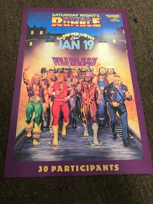 Royal Rumble Wrestling 1991 Macho Man Randy Savage Hulk Hogan Promo Poster