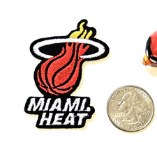 MIAMI HEAT NBA EMBROIDERED IRON ON PATCH 1.75” X 2.25” FREE SHIP