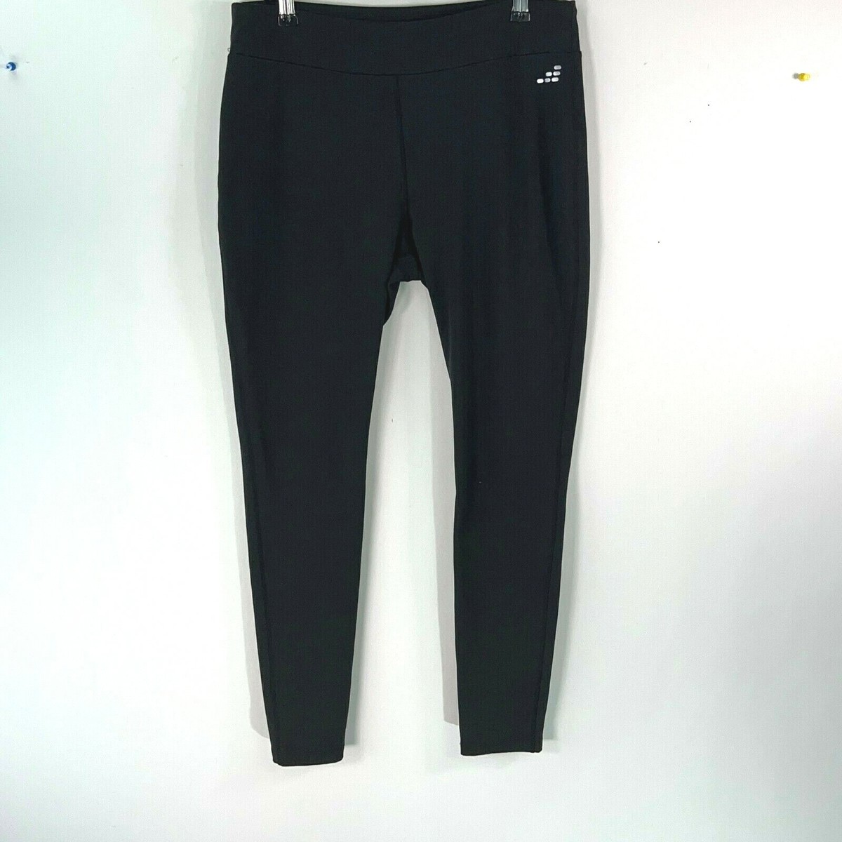 BCG Womens Black Mid Rise Activewear Workout Pull On Skinny Yoga