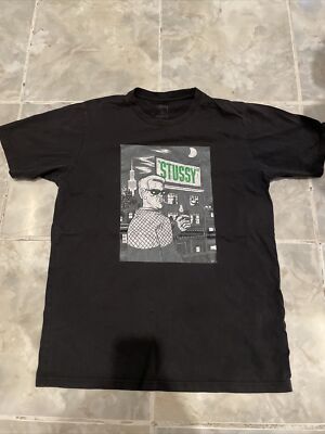 STUSSY X Daniel Clowes COLLAB Black T SHIRT Size Small RARE Y2K | eBay