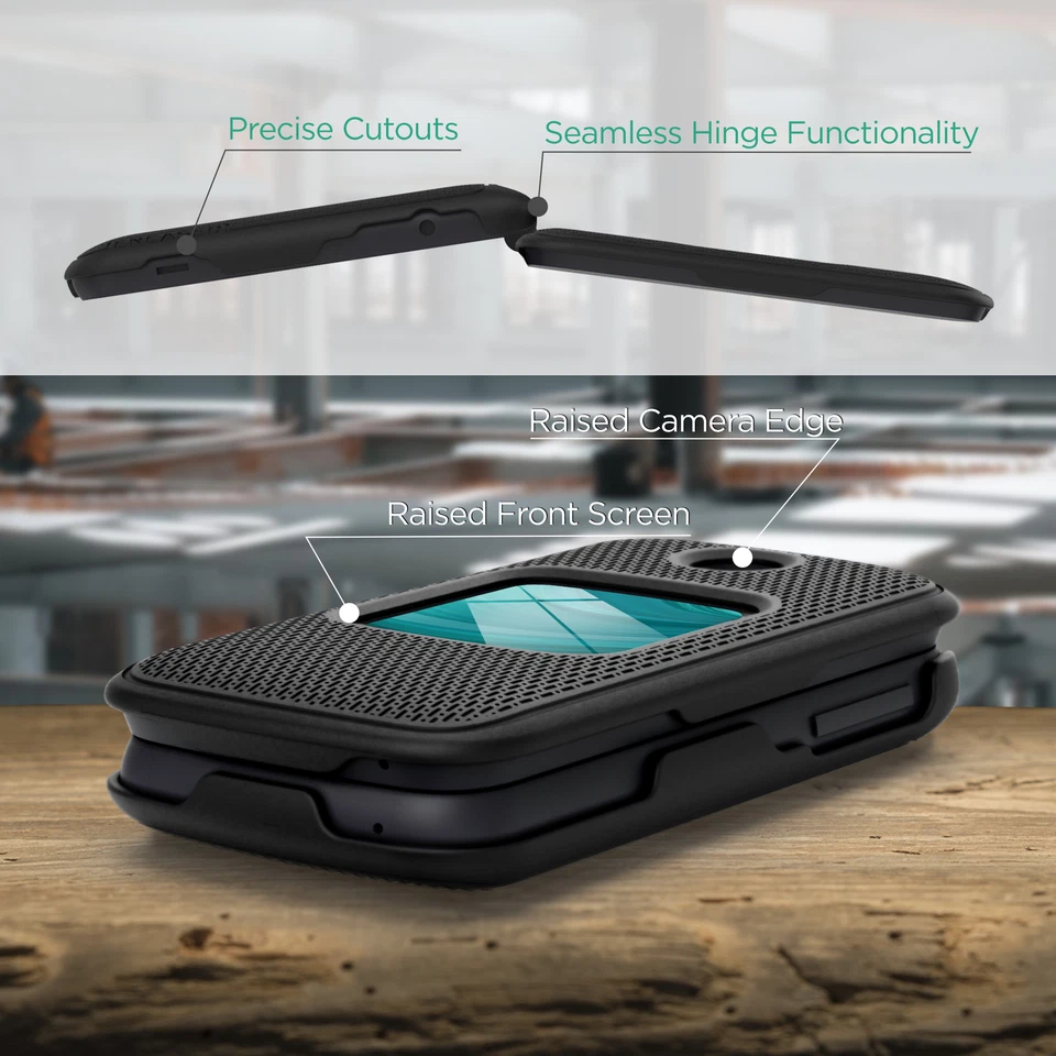 SmartFlip/Alcatel Go Flip 3 Belt Clip Case with Holster 4052R/4052C/4052W - Image 3 of 4