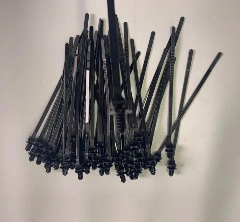 100*Съемных нейлоновых автомобильных крепежных деталей для крепления кабеля на молнии ремня зажимы для крепления - Изображение 3 из 4