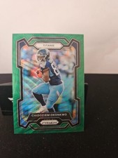 2023 Panini Prizm Football Chigoziem Okonkwo Green Wave Prizm #288 Titans