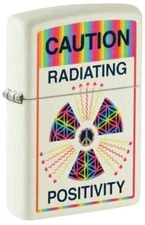Zippo 46243, Glowing Positivity Design, Glow in the Dark Lighter, NEW
