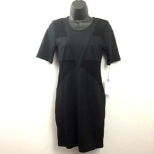 Leith Little Black Dress with Lace Panel Womens Small S LBD Cutouts Sexy
