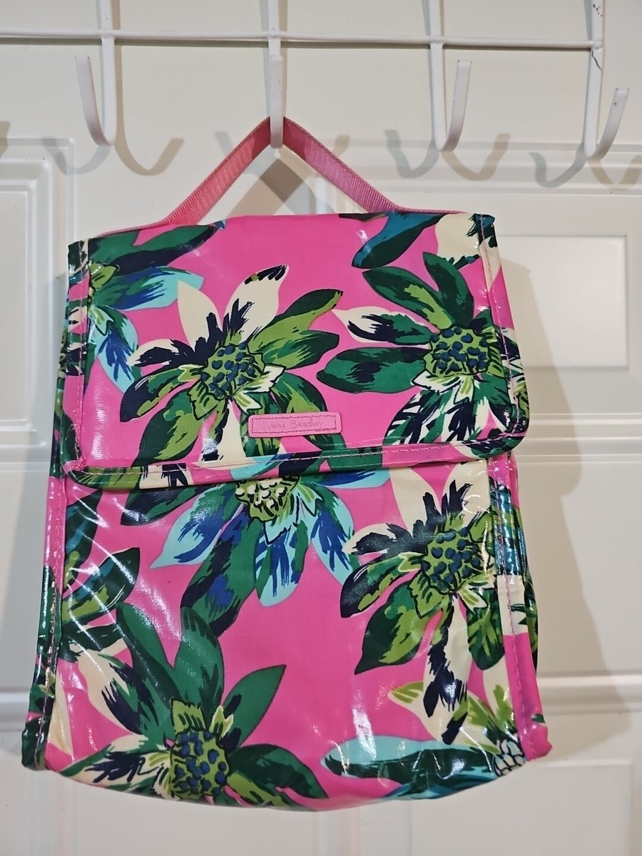 Vera Bradley Insulated Lunch Bag Cooler Pink Floral Blue  display picture 1