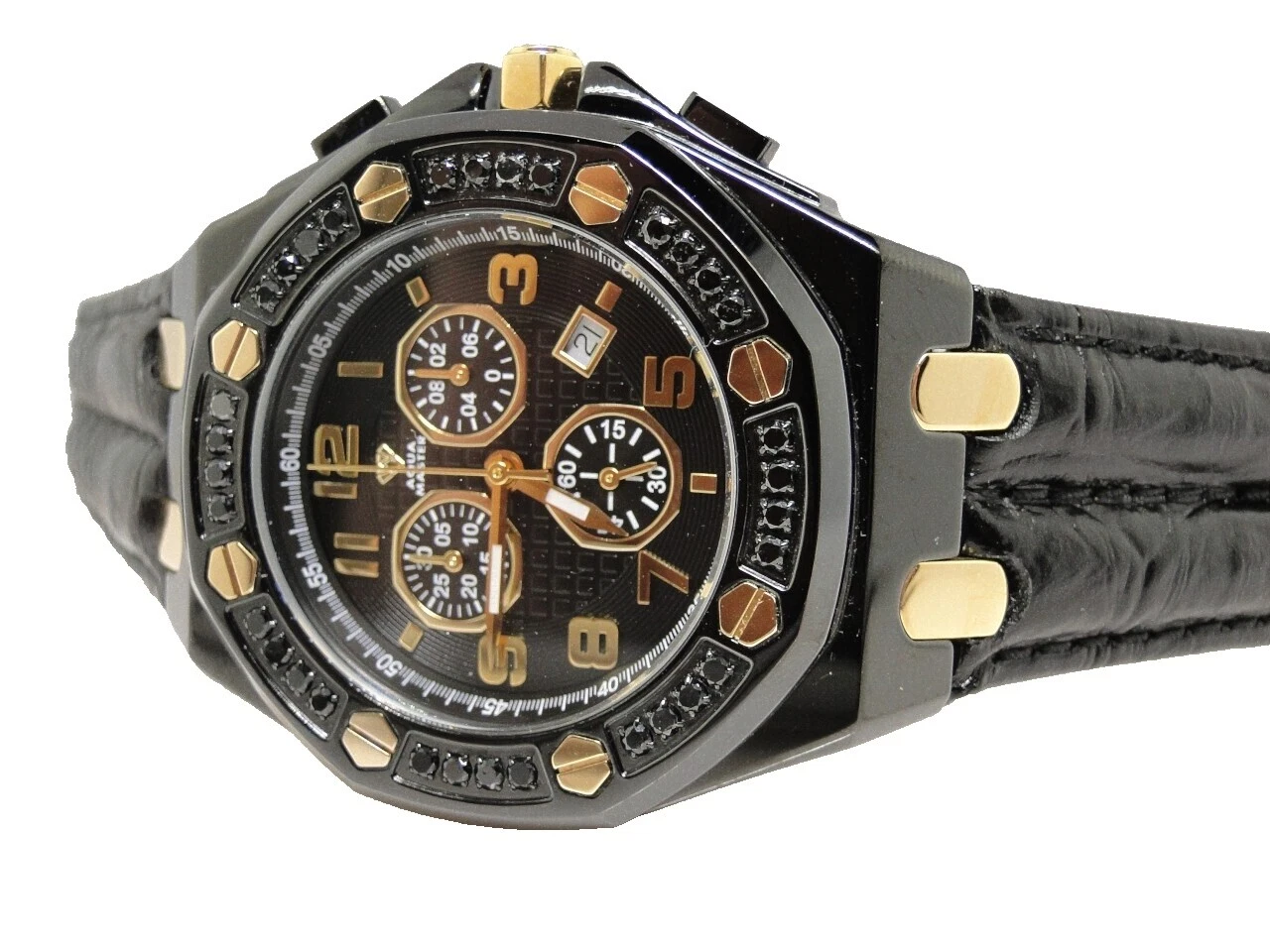 Relojes de pulsera de cuero Aqua Master