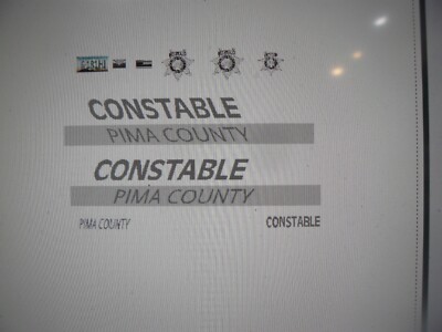 Pima  County Arizona Constable Patrol Vehicle Decals 1:24 GHOST version