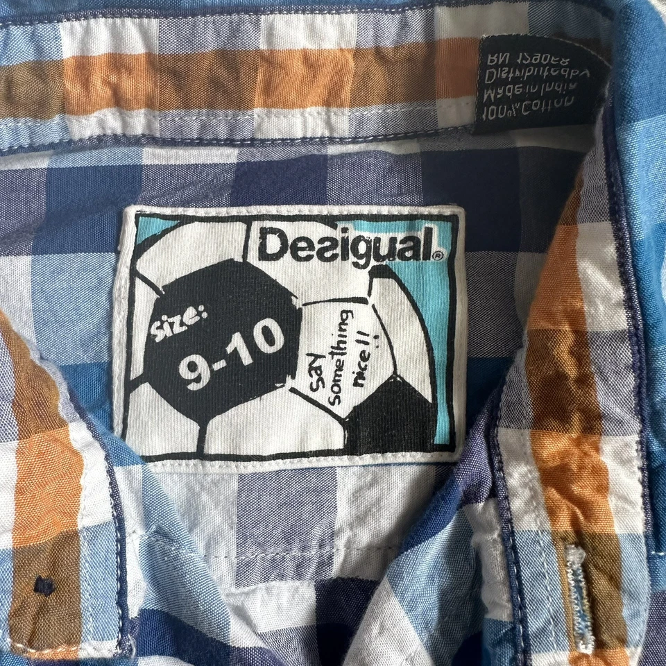 Camisa a cuadros DESIGUAL “Say Something Nice” para niños talla 9-10 Foto 4 de 4