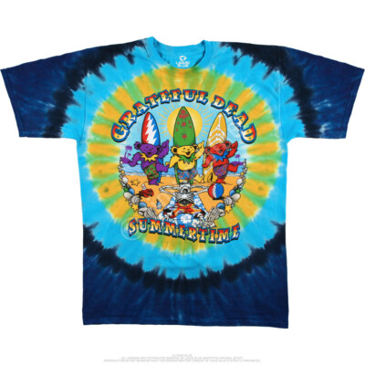 GRATEFUL DEAD-BEACH BEAR BINGO-Summr-2SD TIE DYE T-SHIRT S-M-L-XL-2X Garcia,Lesh