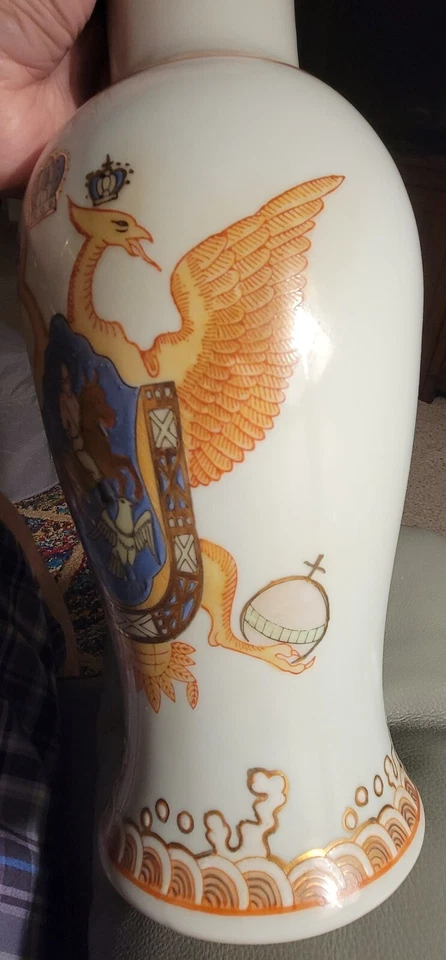 出口俄罗斯装甲冠双鹰大衣大号罗曼诺夫花瓶 — 第 3/4 张图片