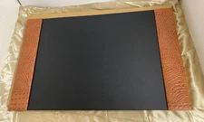Genuine Leather Crocodile Pattern Brown Color Desk Pad 20"x 32" JCF