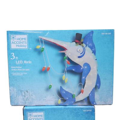 3 Ft MARLIN LED Christmas Light Yard Sculpture Fishing Tropical Beach Florida