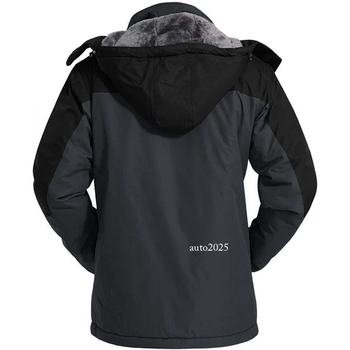 Men's Waterproof Winter Jacket Warm Winter Coat Outdoor Ski Snow Hooded Jackets - Picture 20 of 64
