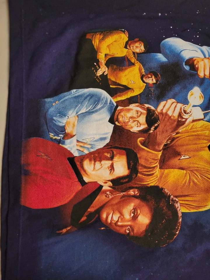 Vintage Star Trek Tee Shirt Men XL XLarge Vegas Hilton Mega Big Print 90s Sci Fi - Image 4 of 4