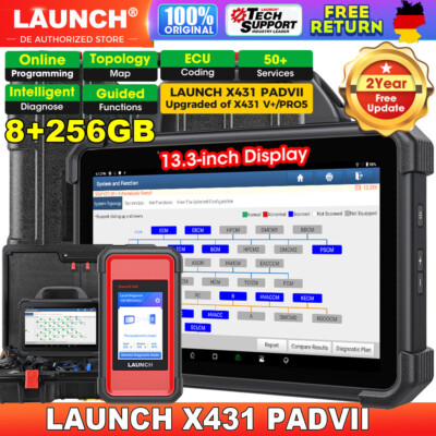 2025 LAUNCH X431 PAD 7 VII Diagnosegerät Auto OBD2 ALLE SYSTEM ECU Programm TPMS