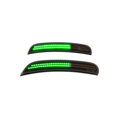 For 2015-2023 Dodge Charger Front Rear Bumper LED Side Marker Lights Lamp Green - Picture 6 of 12