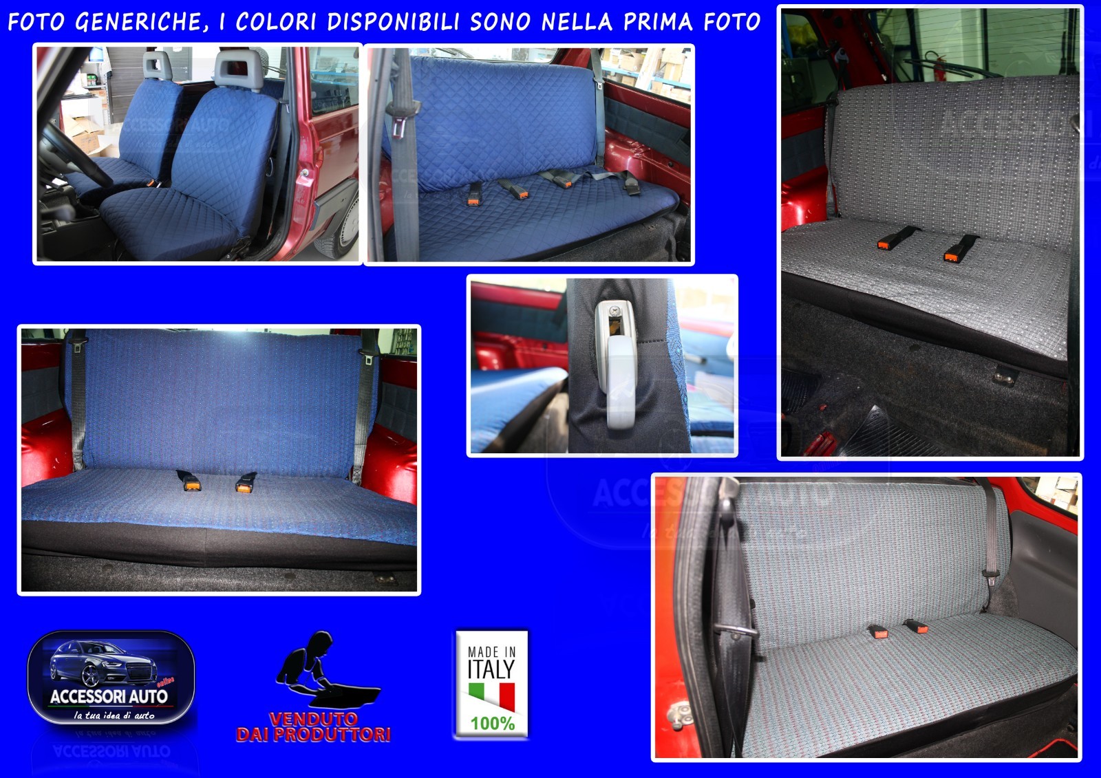 Coprisedili Per Panda 1986 2003 750 1000 4x4 Fodere Auto - Foto 4