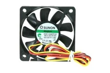Sunon 60mm Low Profile Slim Fan KDE1206PFV2 / MB60101V2 3Pin Tach Output 12V 1W