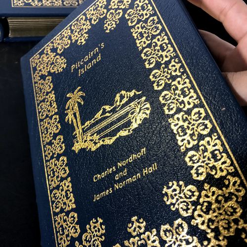 Nordhoff & Hall 3 Vol Bounty Set Easton Press RARE - Blue Leather - Nice! - Picture 8 of 13