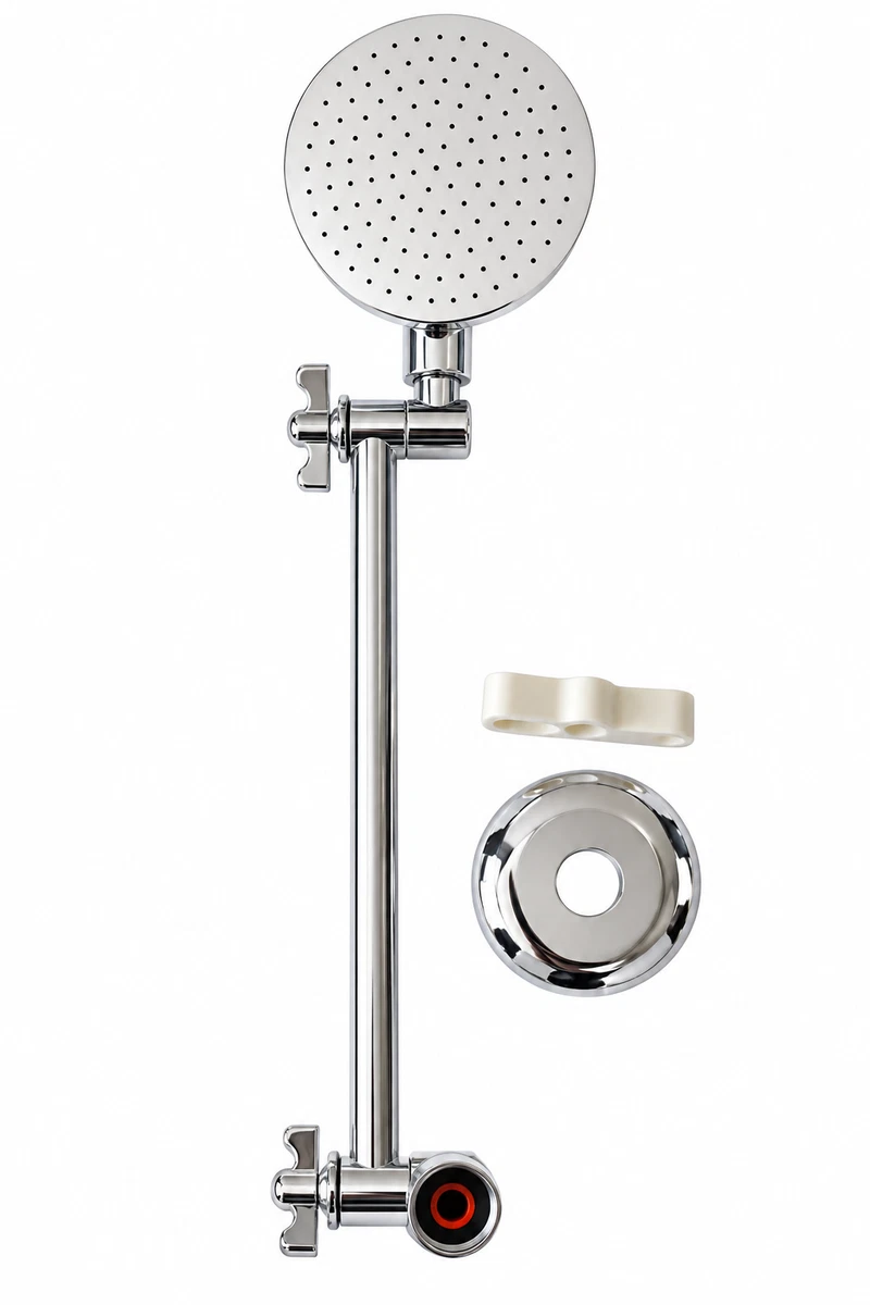 All Directional Shower Rose Head Arm Chrome WELS 3 Star 9L/min 1/2" BSP