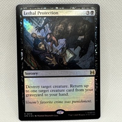 MTG - NM - Lethal Protection Marvel's Spider-Man: Eternal-Legal Foil