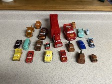 Disney Cars Lot of 21 Diecast And Plastic Lightning McQueen Towmater Pixar Toys