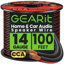 Speaker Wire 14 Gauge, Speaker Cable 100ft for Car Audio, Home Theater, CCA(B...