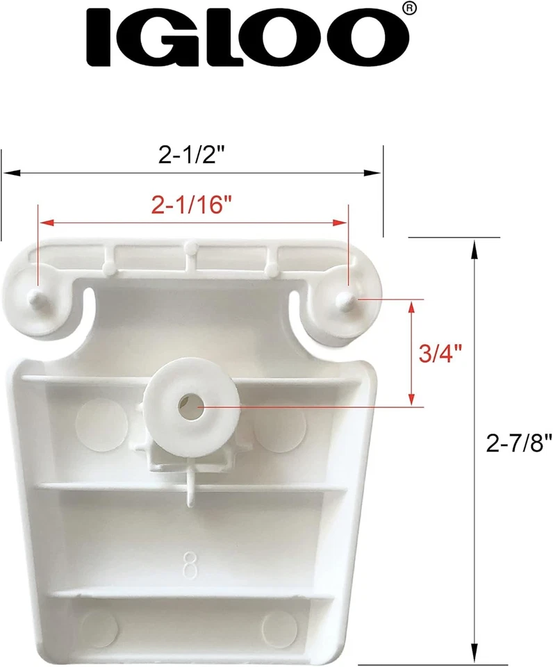 Iglú Universal Cierre de Pestillo de Plástico Blanco con Protección UV para Refrigeradores Foto 4 de 4