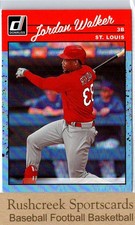 2023 Donruss #241b Jordan Walker 1990 Retro Reverse Variation Holo Carolina Blue