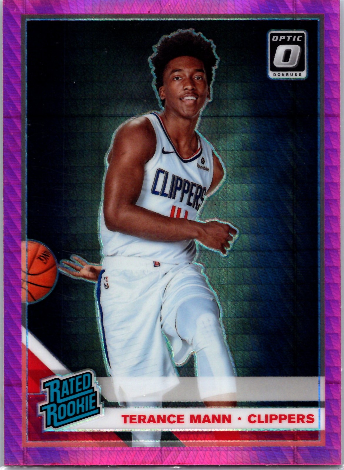 2019-20 Donruss Optic #165 Terance Mann Hyper Pink