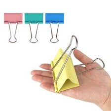 Mega-Sized 3-Inch Premium Colored Binder Clips - 8-Pack Featuring 4 Distinct ...
