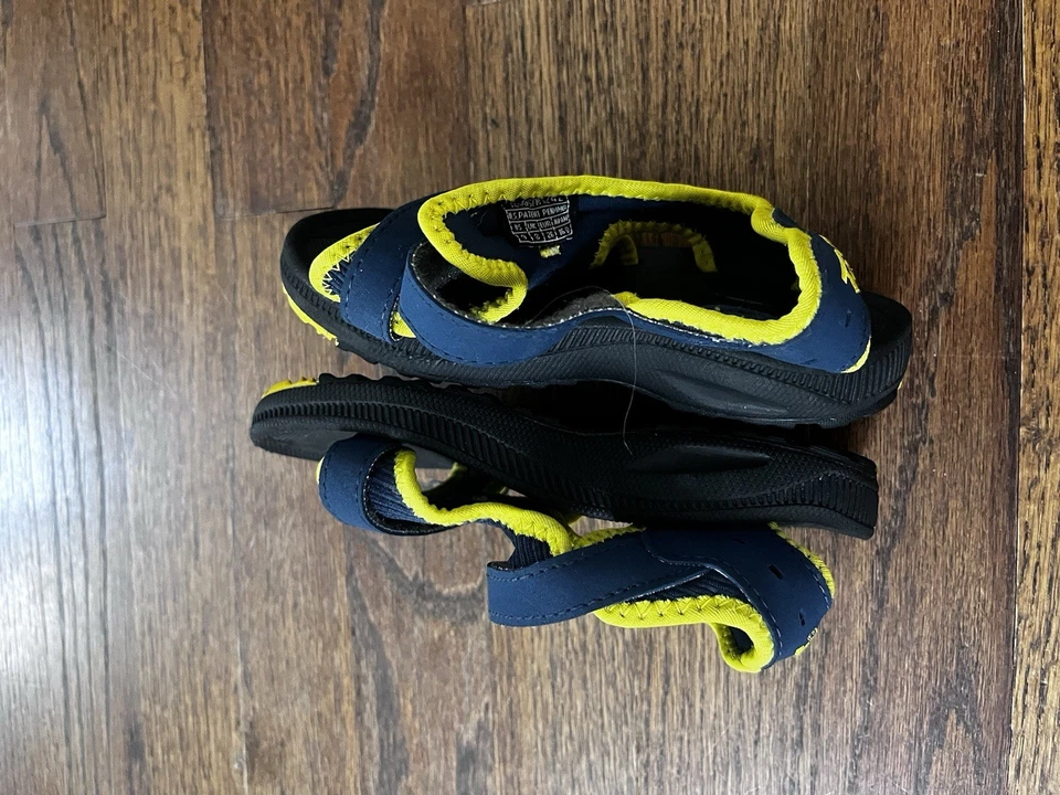 Sandalias Teva Psyclone para niños pequeños correa ajustable talla 9 azul marino amarillo neón Foto 4 de 4