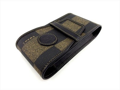 FENDI Cigarette case Black beige Women Authentic secondhand