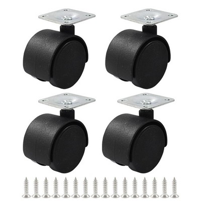 Murtenze 4Pcs 1.5 Inch Plastic Caster Wheels, Swivel Caster Wheels, Replaceme...