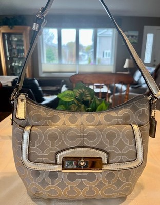 Coach Kristin Op Art Outline Signature Top Handle Shoulder Bag 