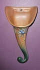 Roseville Columbine Brown 1941 Mid Century Modern Art Pottery Wall Pocket 1290-8
