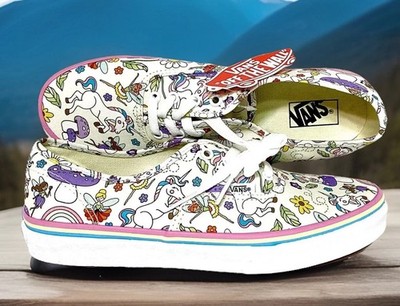 Vans Fairy Tale Unicorns Lace Up Sneakers Purple Girls Size 7 Women s Size 8.5